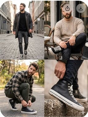 Converse Chuck Taylor All Star Leather High Top Black